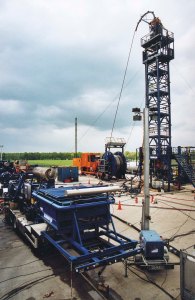 Fracarbeiten auf der Tightgasbohrung "Söhlingen Z15" Quelle: WEG Wirtschaftsverband Erdöl- und Erdgasgewinnung e.V.